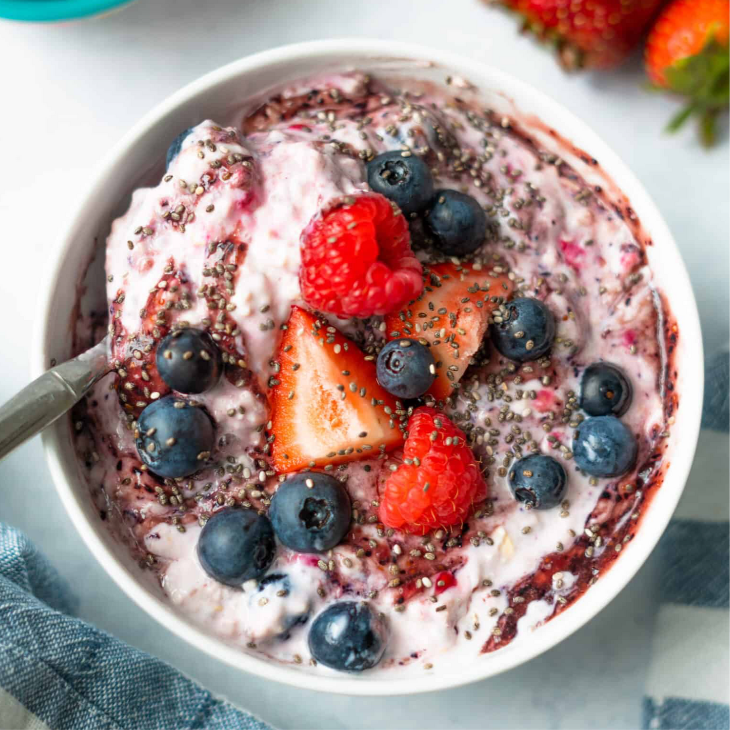 Berry Bliss Overnight Hemp Protein Oats | DF