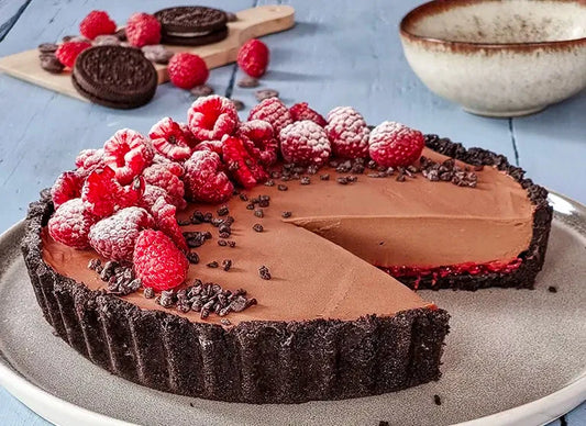 Chocolate Raspberry Silk Pie